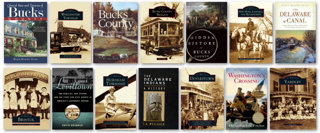 Covers of books on Bucks County History