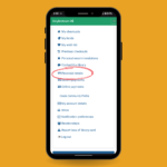 A phone showing a user's library account with "financial details" circled