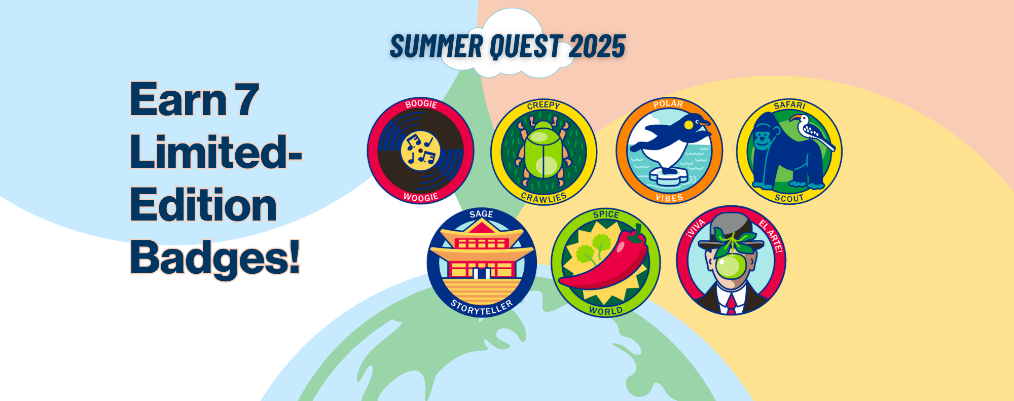 Earn seven limited-edition badges