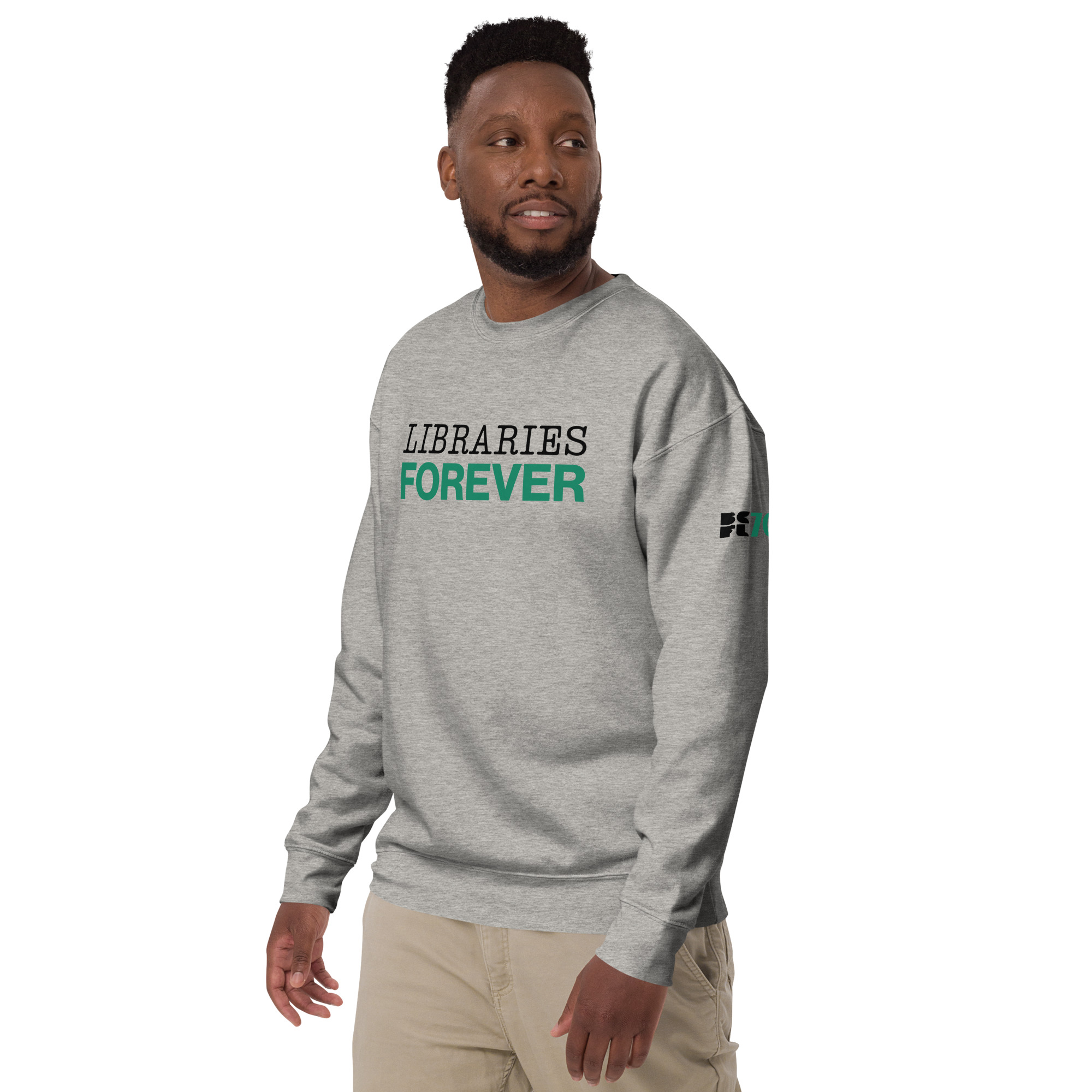 Libraries Forever Unisex Premium Sweatshirt - Image 2