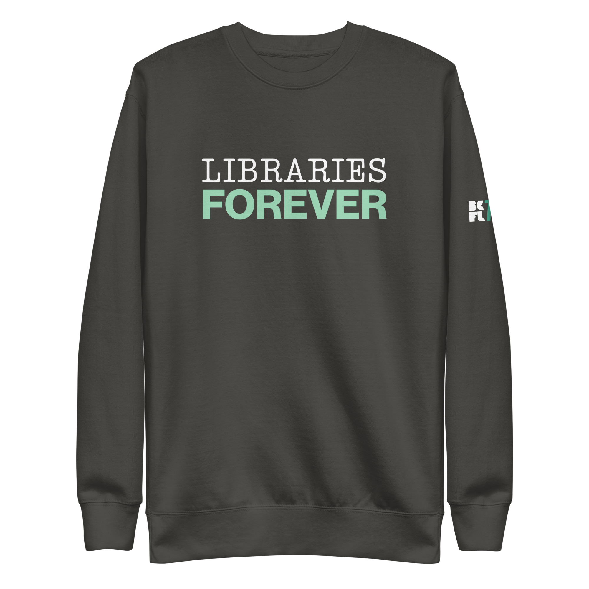 Libraries Forever Unisex Premium Sweatshirt Dark - Image 5