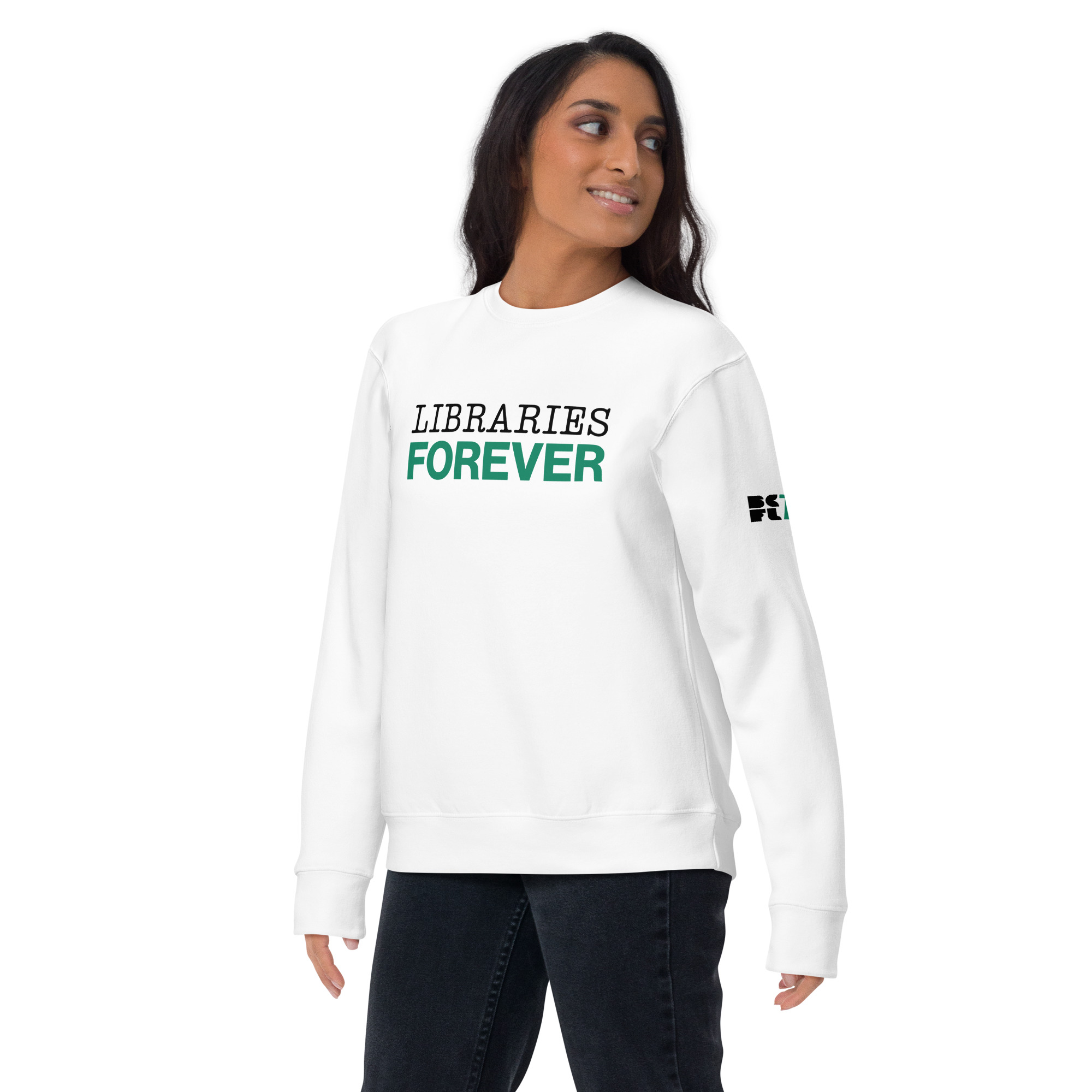 Libraries Forever Unisex Premium Sweatshirt - Image 6