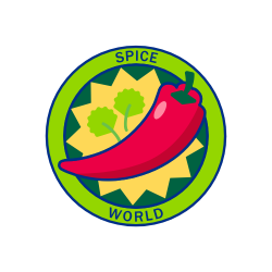 Spice World Colorful graphic of red chili pepper